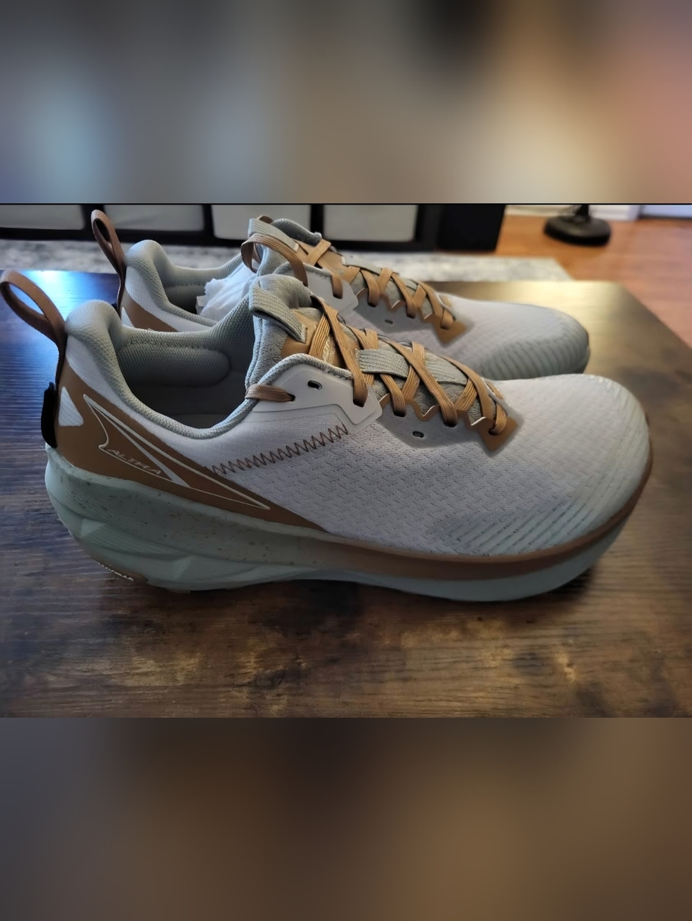 Altra Men's Light Gray and Tan Trail Running Sneakers